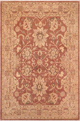 handmade Traditional Kafkaz Brown Tan Hand Knotted RECTANGLE 100% WOOL area rug 8 x 10